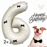 블랙리본 70cm 숫자 6