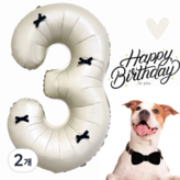 블랙리본 70cm 숫자 3