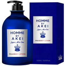 AKei. HOMME Super All in One PHA身體乳液 情調費洛蒙香味, 1瓶, 550ml