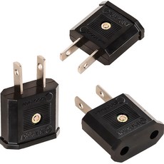 플라이토 돼지코 220V 변환 110V 여행용 어댑터 플러그 1구 E-9710, 44mm, 블랙, 3개
