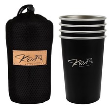 KOA 브릭 캠핑컵 4p KOA-BE4P, 블랙, 4개