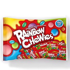 彩虹脆皮水果軟糖 150包入, 1袋, 600g