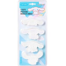 CHEFMADE 學廚 大耳狗喜拿餅乾模具 4件組, 白色, 1套