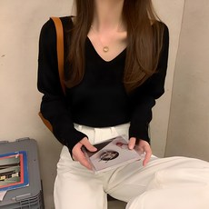 POPLARNC 女款Saif V領針織衫