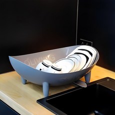 Olive Curve 寬排水盤烘乾機 1 級, 灰色