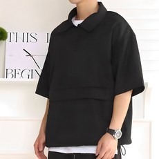 텐클로 남녀공용 반집업 반팔 아노락 TC-059