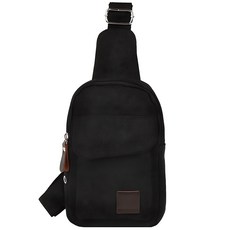 J&C LOCKS 帆布單肩包, 炭灰色