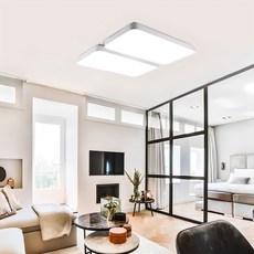 원하 삼성 칩셋 플리커프리 LED 듀얼 스위치 거실 천장등 120W, 화이트 + 주광색