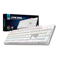 JOYTRON 電競機械鍵盤, 白色, JTMK-200L, 紅軸