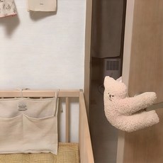 매달려 문닫힘 방지 도어 쿠션, 브라운, 1개