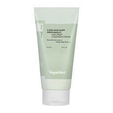 veganifect 煥發光采LHA綠大麥深層泡沫洗面乳, 165ml, 1條