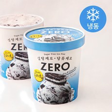 롯데제로 아이스 쿠키 & 크림 (냉동), 474ml, 1개입, 1개