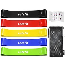 렛츠핏 라텍스 루프밴드 5종 세트, 믹스, 1세트