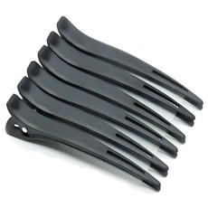 美髮專用髮夾 L號, 黑色, 6支