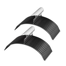 comet 圓弧形防滑衣架 42.5*20cm, 黑色, 20入