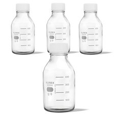미르 국산 눈금 유리병, 500ml, 4개