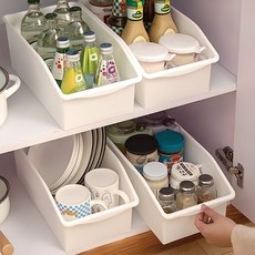 hillo 廚房下櫃多用途滾輪式托盤, 白色