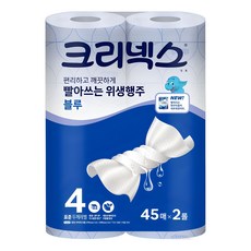 Kleenex 舒潔 乾濕兩用抹布 藍色, 45張, 2捲