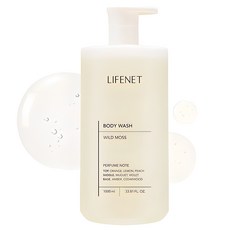 LIFENET 香氛沐浴乳 野生苔蘚香, 1L, 1瓶