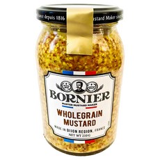 BORNIER 全穀芥末籽醬, 210g, 1個