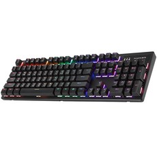 ABKO 可替換鍵盤軸彩虹動感LED有線機械式鍵盤, 黑色, K560, 棕軸