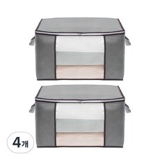 comet Home布質棉被收納盒 60L, 灰色, 4個