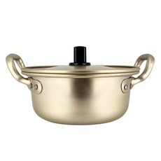 韓式雙耳泡麵鍋, 金色, 16cm, 1個