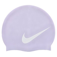 Nike Swim 大勾矽膠泳帽, 紫色, 1個