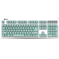 QSENN USB有線遊戲標準型鍵盤, 薄荷綠, SEM-DT35, 單一商品