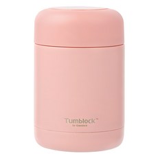 Glasslock Tumblock 玻璃岩素色竹盒, 1個, 粉色, 350ml