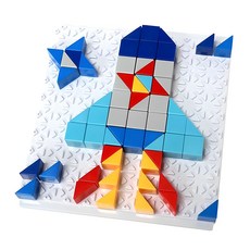 해피타운 토이 브릭스 우주 3D입체퍼즐, 128피스, 혼합 색상, 1개