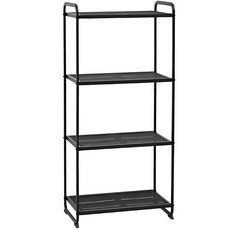 Nature Living 置物收納架, 黑色, 4層