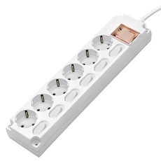 Gaganet Point 16A 6孔獨立開關延長線 內建固定孔, 3m, 1個