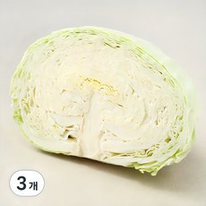 국내산 양배추 1/2통, 500g, 3개