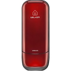 솔리티 웰콤 스마트 보조키 손잡이 없음 도어락 WRB-100, WRB-100(레드), 방문설치