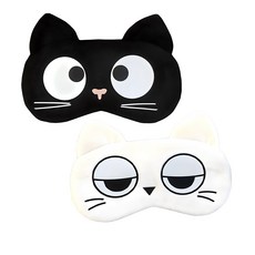 라이프팝 남녀공용 야옹이 캐릭터 수면안대 2p