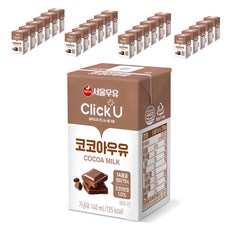 ClickU 巧克力牛奶, 140ml, 24瓶