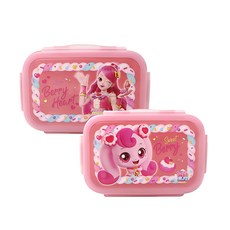 LE BARN 幼兒用酸甜Catch!Teenieping野餐2層便當盒+便當袋組, 混合色, 1套