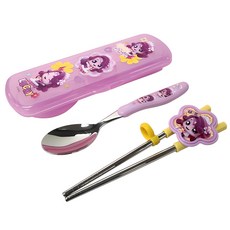 LE BARN 收服!迷你寶單手訓練筷餐具盒組 Luckyping款, 混色, 勺子+筷子+箱子