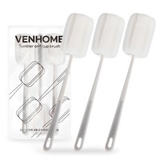 Venhome 簡約杯子水瓶保溫杯清潔刷, 白色, 3個