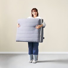 024홈 단잠토퍼 푹신한 3단 접이식 매트리스 + 속커버 + 겉커버 세트, 그레이, 7cm