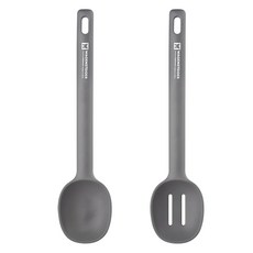 WAGENSTEIGER Edel矽膠廚房工具 2種, 炒匙 + 雙孔炒匙, 深色, 1個