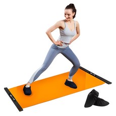 Gachiollim Health Sense Get Up Fit 滑行板訓練墊 + 鞋套組, 橘色