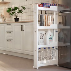 comet 4層可移動置物邊架, 白色的