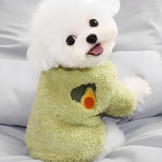 DING DONG PET 寵物超細纖維刷毛水果T恤, 酪梨