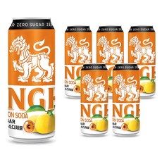 SINGHA 勝獅 無糖零卡氣泡飲 柚子檸檬口味, 330ml, 6罐