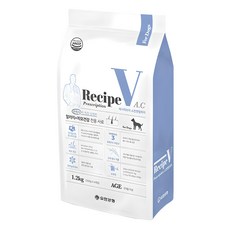 유한양행레시피브이 강아지 처방식사료, 피부/피모+알러지, 1.2kg, 1개 피부/피모+알러지, 1.2kg, 1개