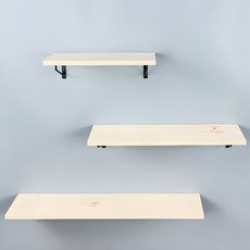 Baskin Plant 31 原木壁架 + 牆壁支架 2p, 無塗裝