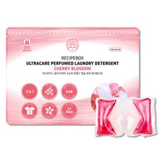 recipebox 韓兔 Ultra Care 高濃縮香氛櫻花香膠囊洗衣精, 1個, 30入