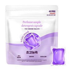 무로 퍼퓸 앰플 초고농축 캡슐 세제 화이트머스크향, 40개입, 1개